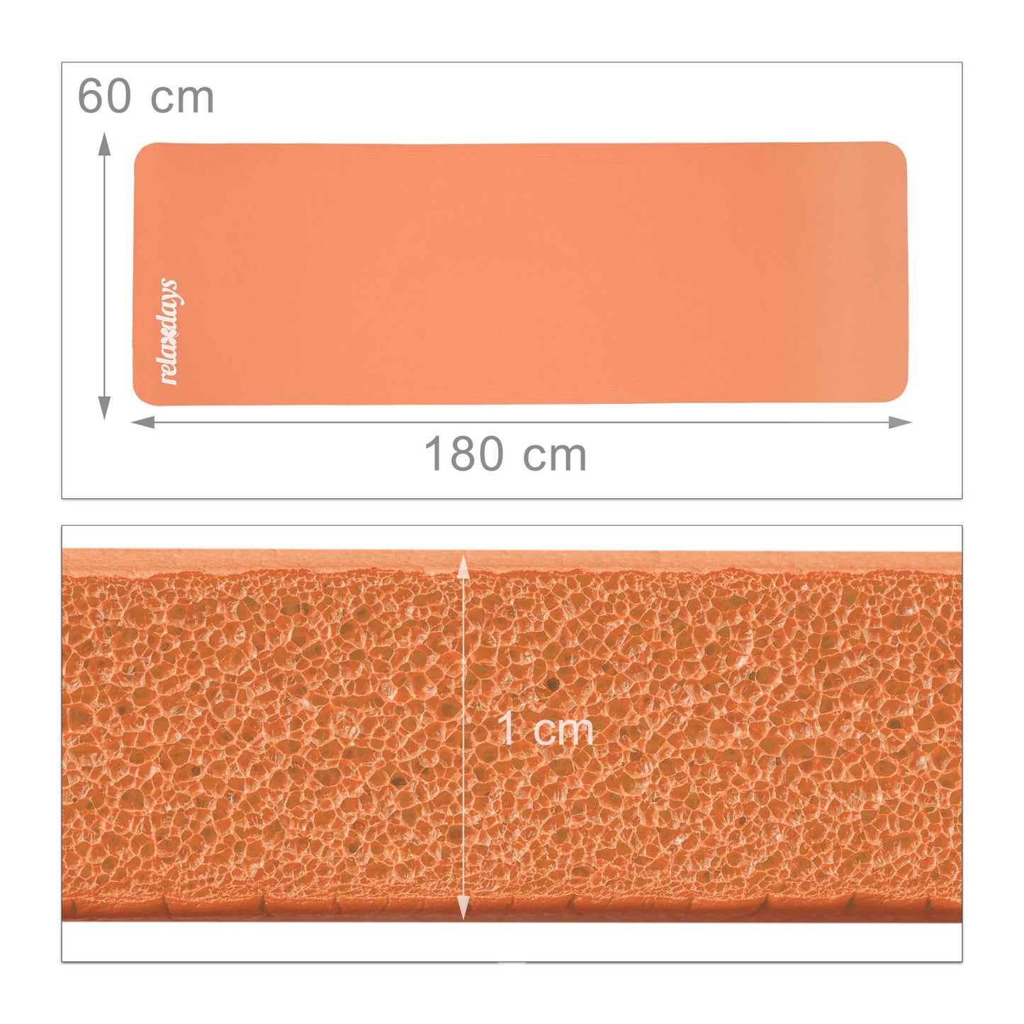 Yogamatte 1cm dick einfarbig